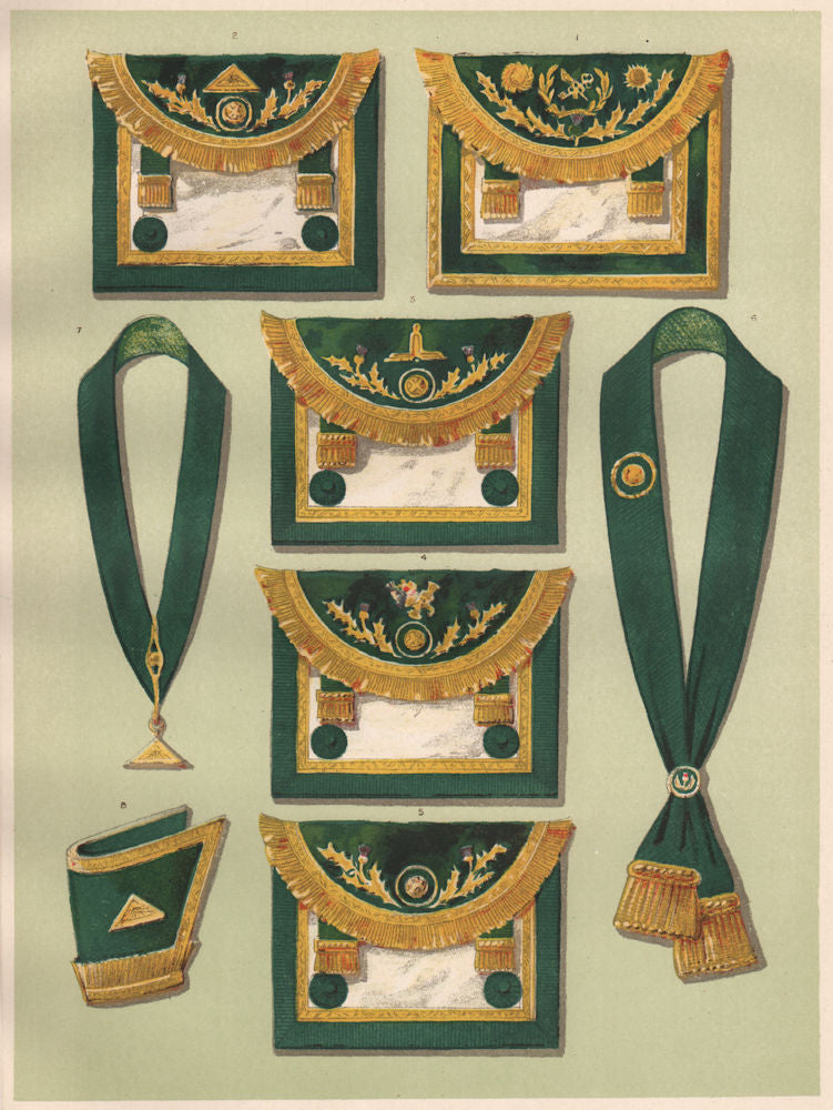 FREEMASONRY. Clothing of Grand Officers of The Grand Lodge of Scotland 1882